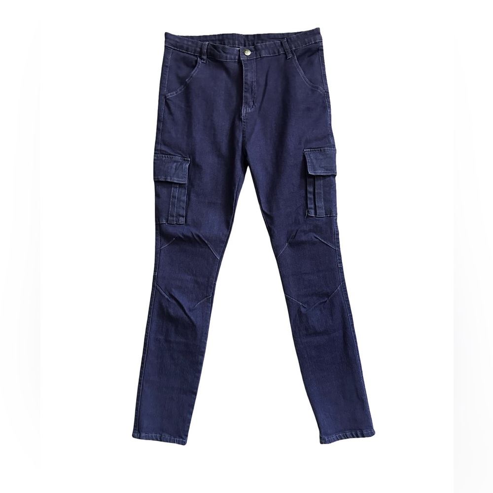 HUNGSON Purple Cargo Skinny Jean with Stretch Men Size 34.